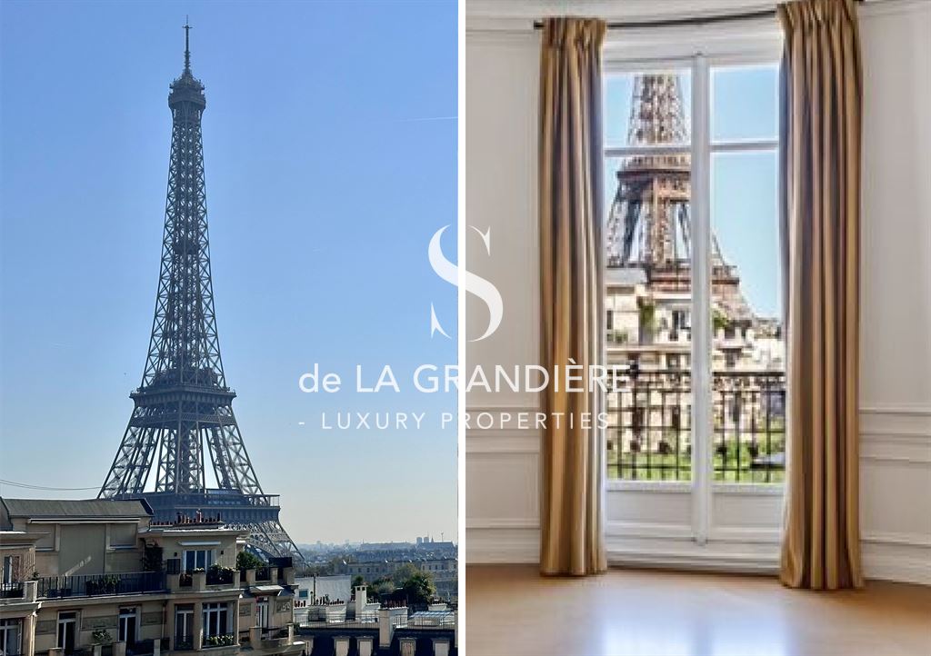 Real estate Paris. Paris 16th – Trocadéro / Passy – Breathtaking Eiffel Tower View, Left Bank 